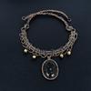 Black Tourmaline Necklace Gemstone Jewelry, 999 Copper Wire Wrapped Necklace, Adjustable Handmade Chain Necklace Jewelry