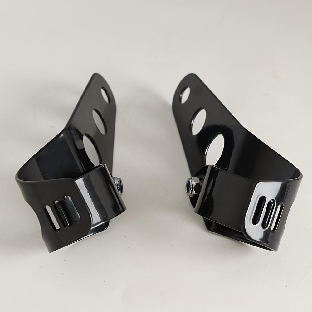 Adjustable Black Motorcycle Headlight Mount Bracket - Durable Aluminum Alloy, Fit for Chopper & Cafe Racer Fork Ear Designs, Motorcycle Accessories
