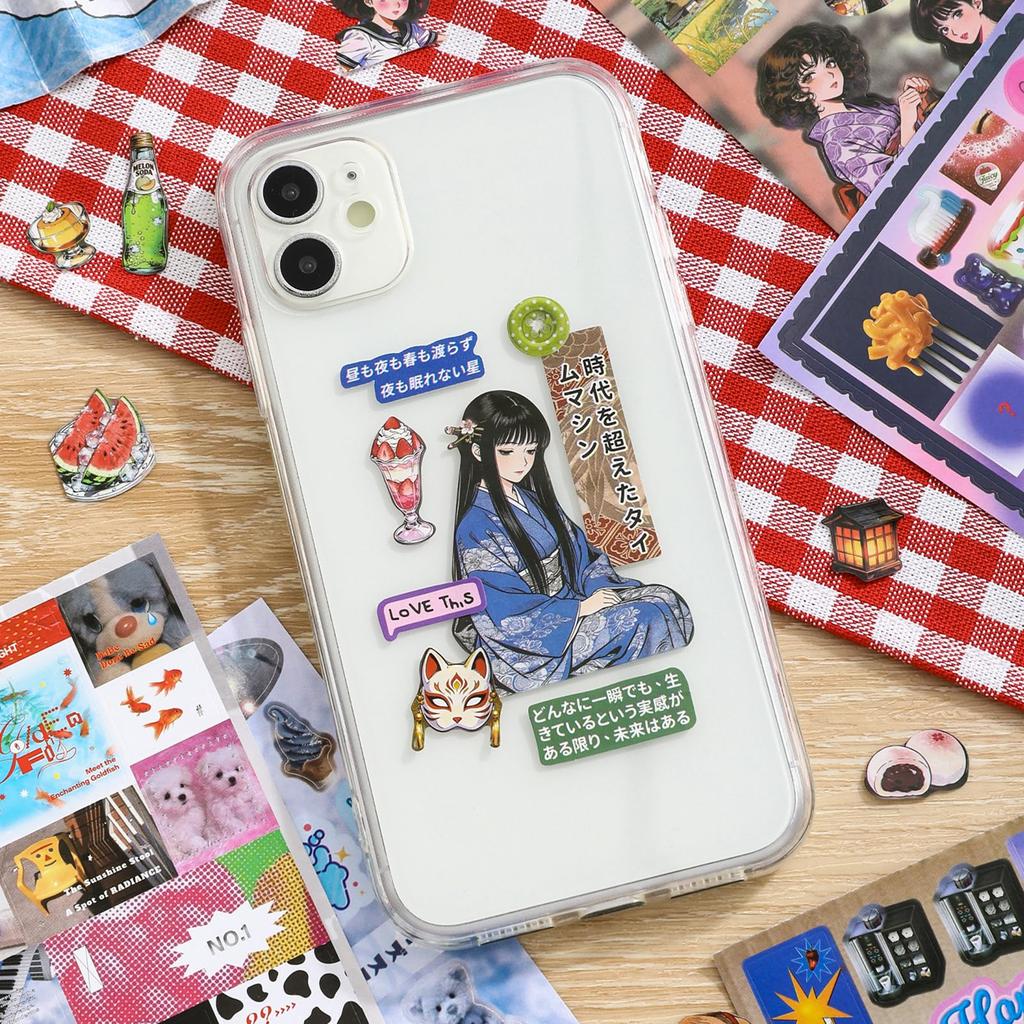 Collage Stickers Assortment for Korean Large Capacity Showa Era - Retro, Stylish, Cute, Girls, Scrapbook, Style, Book, Vintage, Stickers,