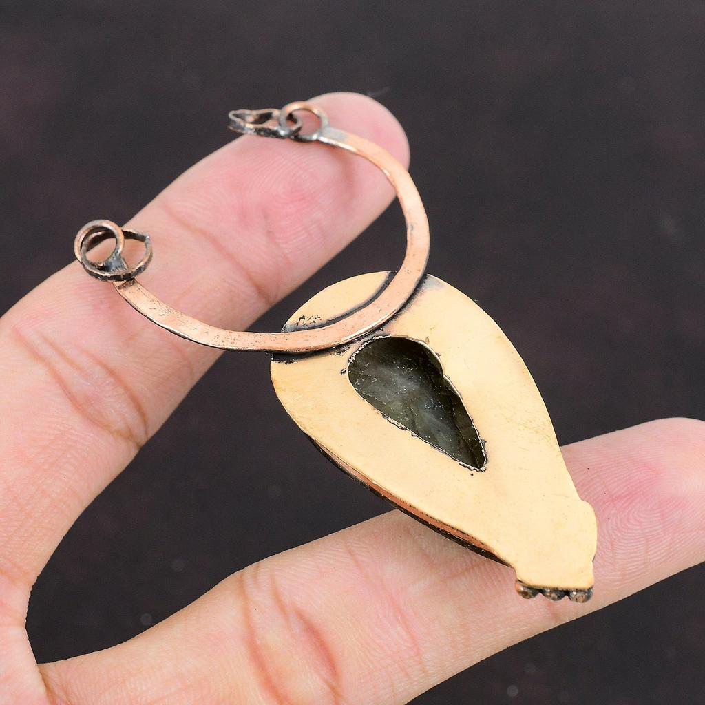 Labradorite Pendant Copper Pendant Top Quality Gemstone Pendant Labradorite Copper Jewelry Amazing Pendant Anniversary Gift Handmade Jewelry