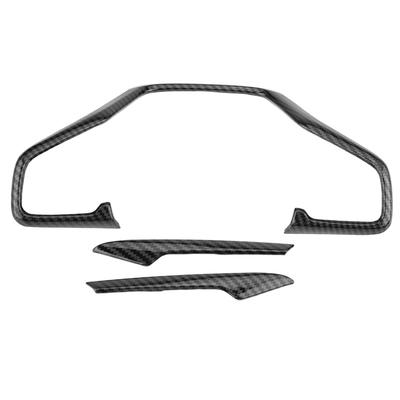 3pcs Carbon Fiber Style Car Steering Wheel Frame Cover Trim Fit for Honda Civic 10th 16 18
