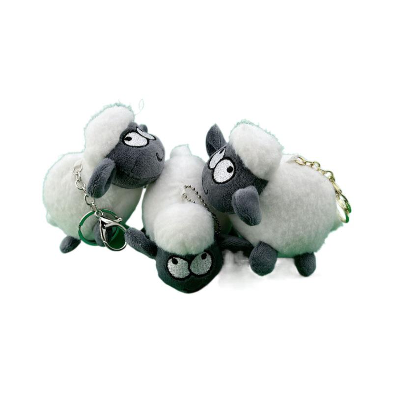 Czarna Owca Pluszowa Zabawka Brelok - Mała Zawieszka do Torby