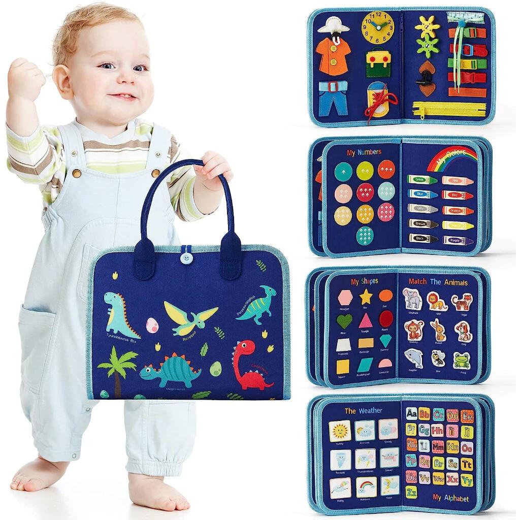 Baby Busy Board Early Educational Toys Toddlers Montessori Busy Book Activity Skills Learning Board Sensory Development Toys