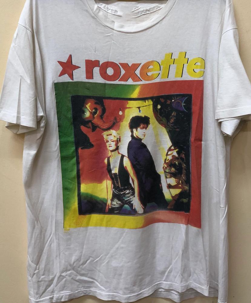 Roxette band Concert Tour T-shirt White Unisex Tee All Sizes 1F1633 Unisex T-Shirt S