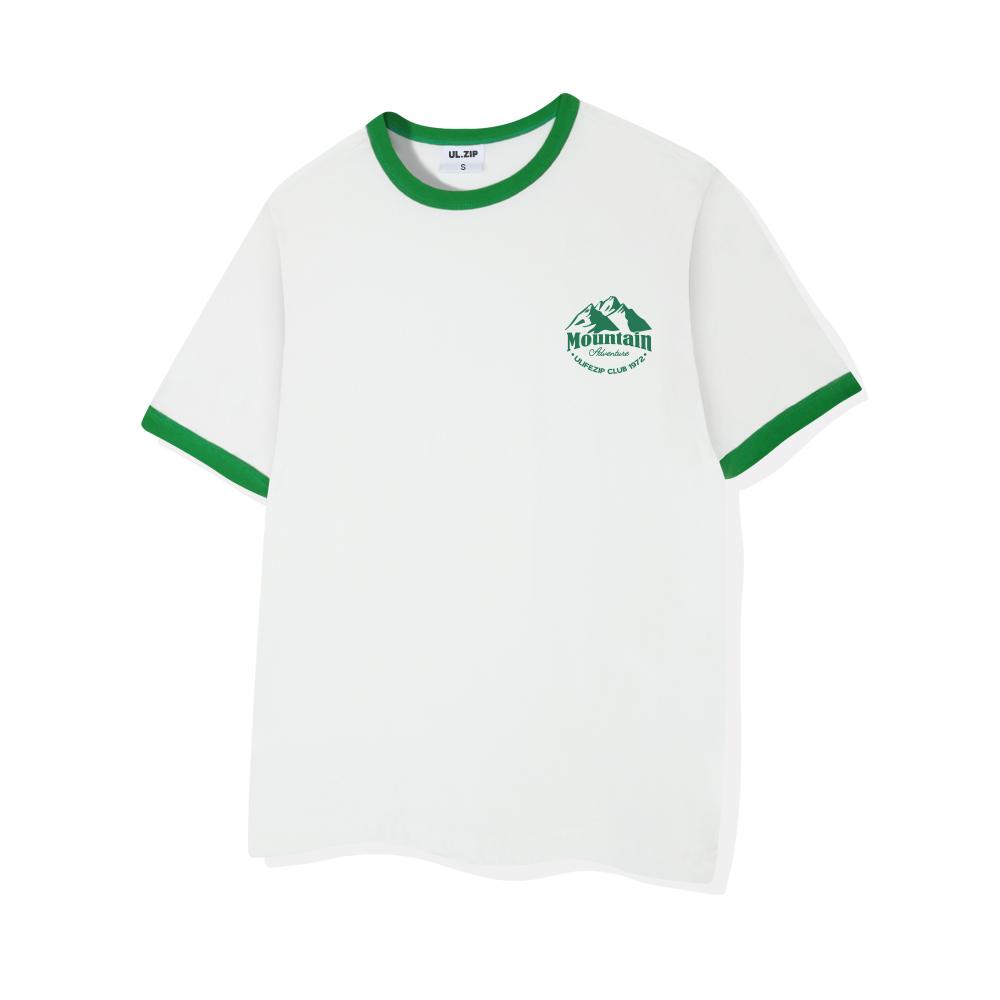 ULIFEZIP Mountain Club Oversized Ringer Short Sleeve T-Shirt 4 Colors [Ulze_3009]