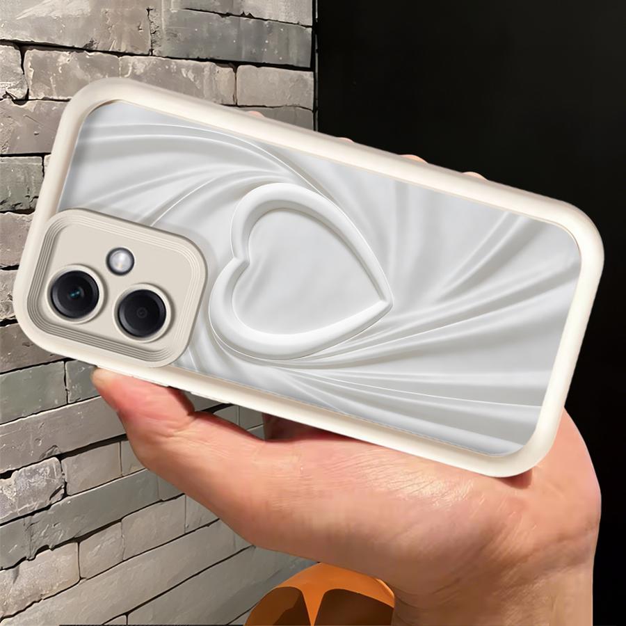 Phone Cover Case for Xiaomi Poco F8 X3 Pro C61 X3 NFC C51 C50 Black White Simple Heart