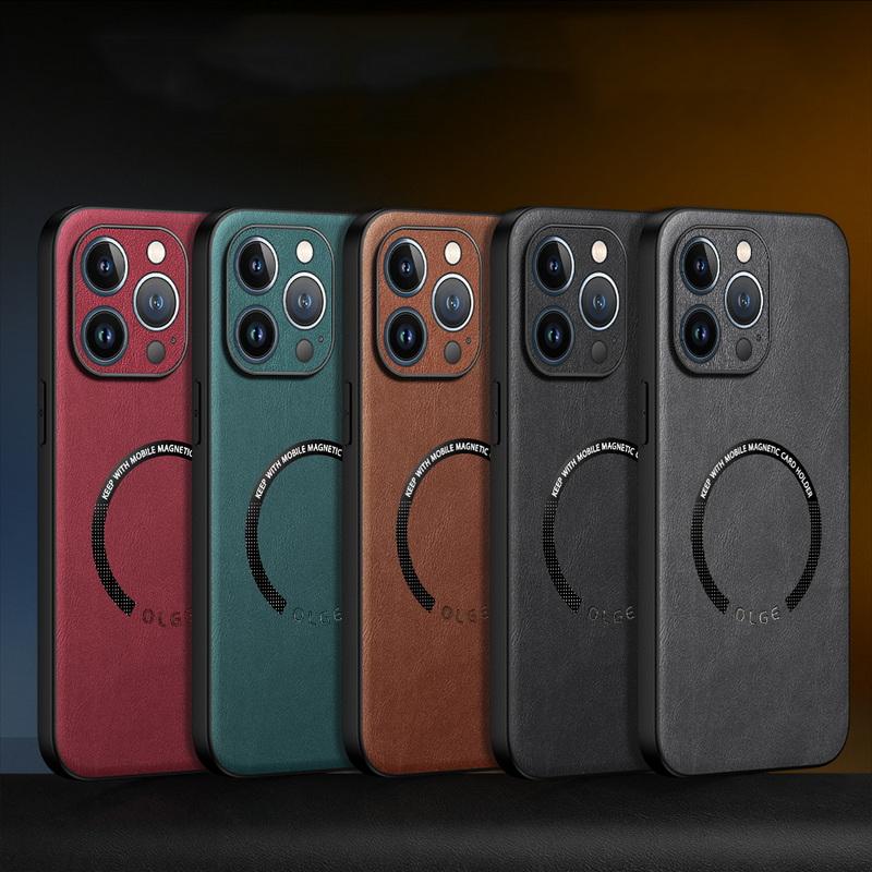 

Для Iphone 15 14 Plus 13 12 Pro Max 11 Беспроводная зарядка Магнитный противоударный чехол из ТПУ Hybird из искусственной кожи iPhone 15 чёрный