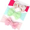 3 Pcs/Set Baby Girl Headband Soft Nylon Bows Elastic Headbands Hair Bands For Kids Newborn Turban Infant Baby Hair Accessories