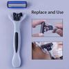 6-Layer Manual Razor for Men - Precision Shaving Head
