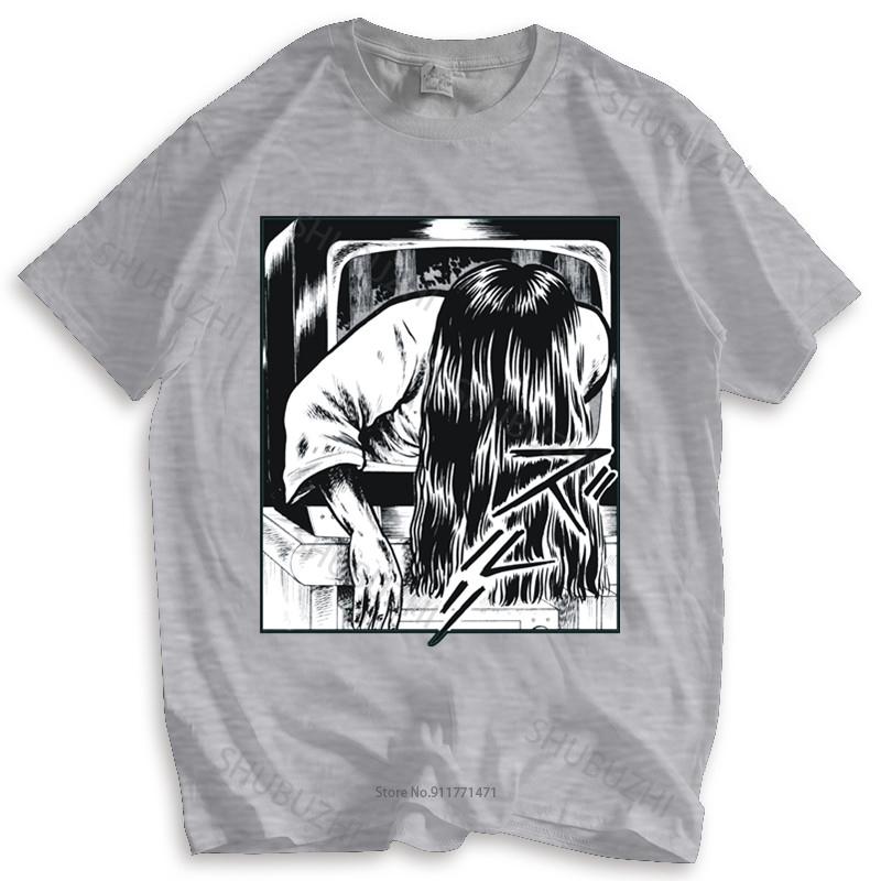 Fashion brand t shirt mens loose SADAKO YAMAMURA THE RING HORROR CULT MOVIE JAPAN ANIME MANGA JAPANESE cotton tshirt for boys S