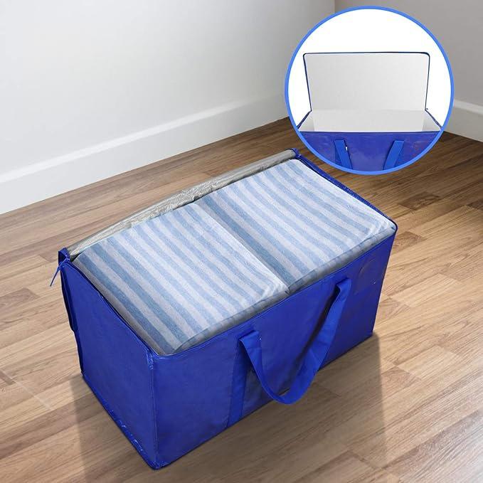 Waterproof & UV-Resistant Large Capacity Quilted Storage Bag with Durable Zipper for Travel and Moving