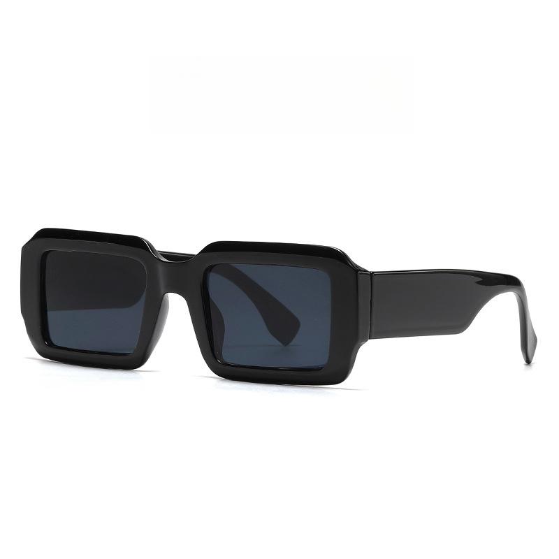 Small Square Full Frame Sunglasses UV400 PC Frame & Lens Light Blocking
