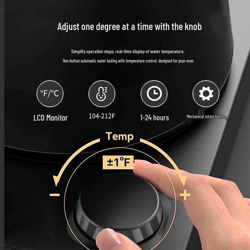 Intelligente Schwanenhals-Elektro-Teekanne für Pour-Over-Kaffee mit konstanter Temperaturregelung