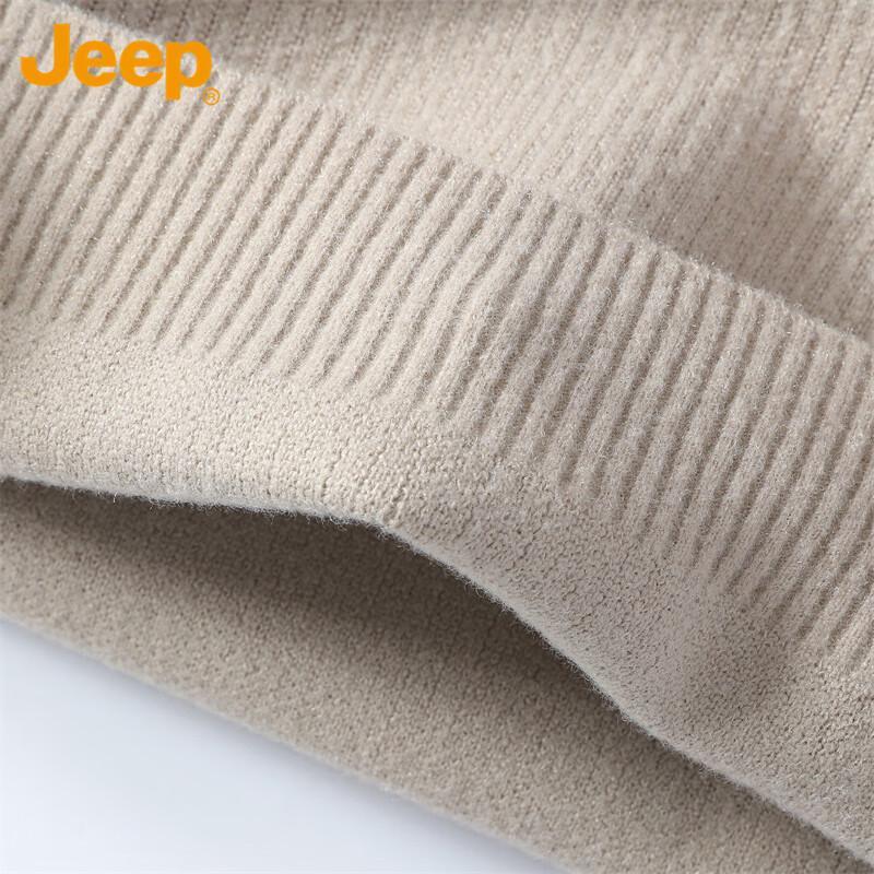 Jeep Men's Casual Color Block Crew Neck Knit Sweater