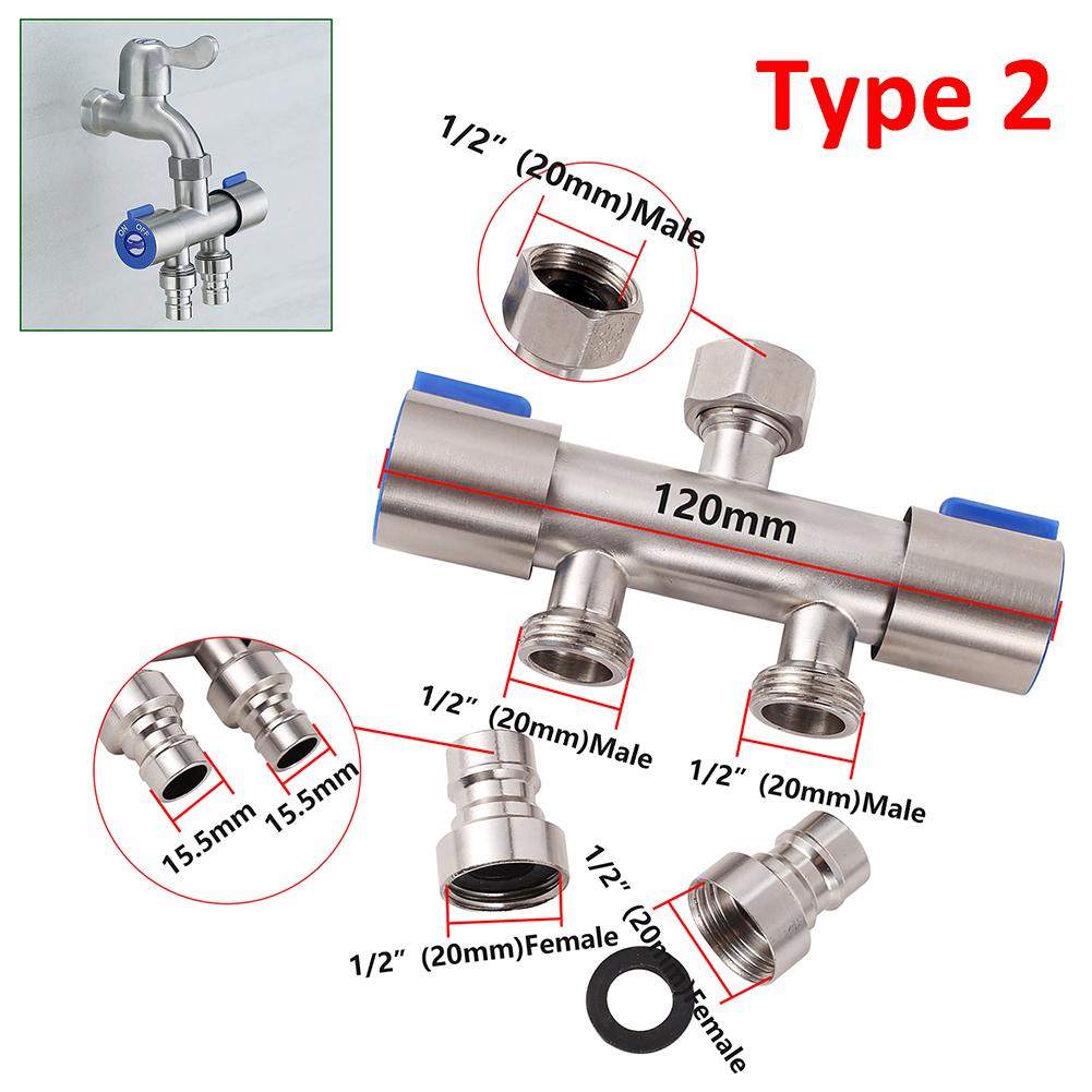 Dual Control Water Distributor Filling Valve Double Control Angle Valve Easy Installation Stainless Steel Construction