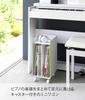 Yamazaki Jitsugyo (Yamazaki Jitsugyo) [Completed Product with Casters Only] Under the Piano Sheet Music Storage Wagon White Approximately W20 X D25 X