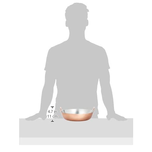 Endo Shoji TKG Copper Tempura Pot, 25cm, Depth: 65mm, Thickness: 2mm, Weight: 1.3kg, Capacity: 2.6L. Copper's excellent thermal conductivity ensures c