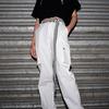 Checkerboard Couple Belt Black White Plaid Long Canvas Belt Waistband