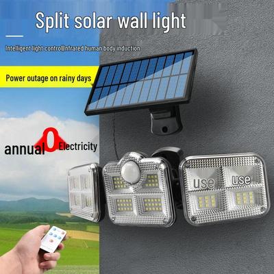 Multifunktionale Solar-Wasserdichte Bewegungssensor-Wand- und Wegbeleuchtung mit Fernbedienung für den Außenbereich