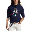 Polo Ralph Lauren Ss24 Beer Letter Patroon Hooded Lange Mouw Sweatshirt Heren sweatshirt Marineblauw MNPOKNI16823449-410