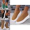 Stylish Casual Breathable Round Toe Womens Slip-on Platform Shoes For Summer