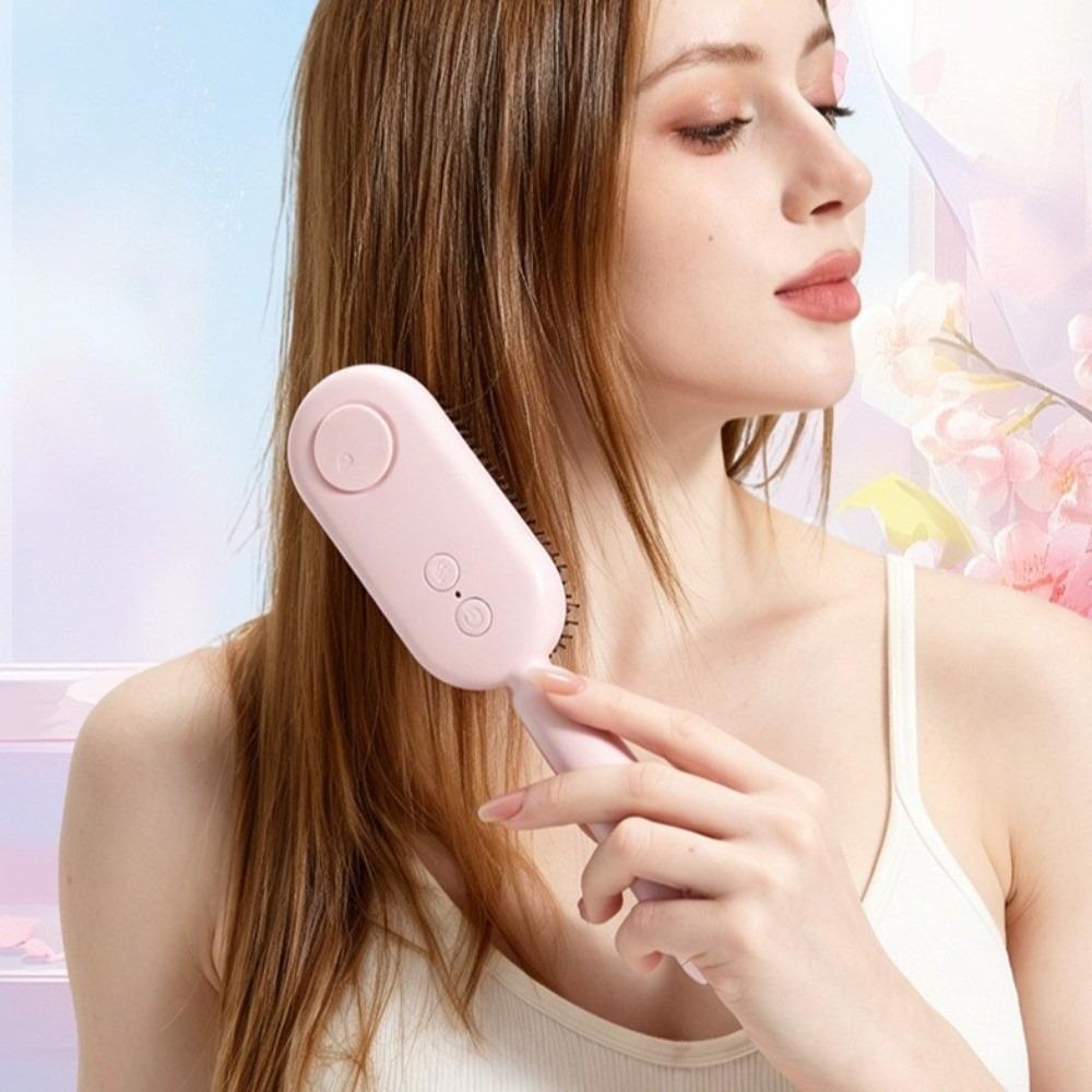 Multi-Function Red Light Spray Massage Comb Anti-Frizz Large Tank 2-In-1 Misting Hair Brush Gift