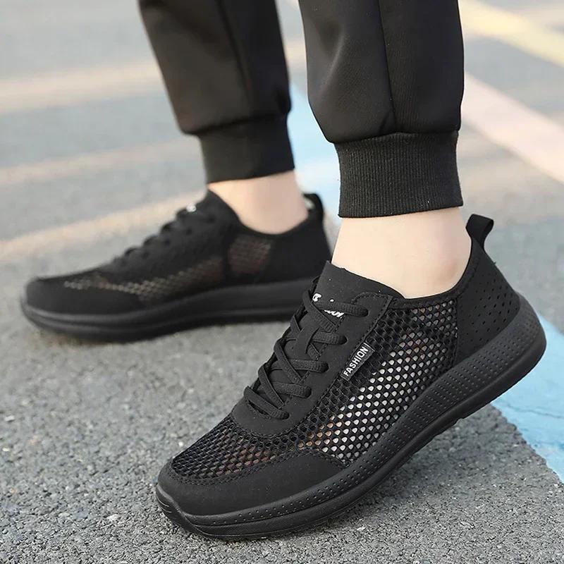 YRZL Men's Running Shoes Lightweight Breathable Fashion Black Sneakers Air Comfortable Casual Soft Sole Sports Shoes for Men