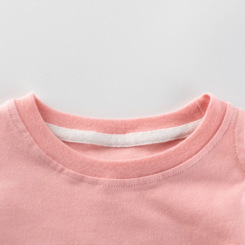 27home round Neck off-Shoulder Top Letter Long Sleeve T-shirt