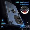 KEYSION Shockproof Armor Case for Itel S23+ Soft Silicone+PC Camera Protection Ring Stand Phone Back Cover for Itel S23 Plus