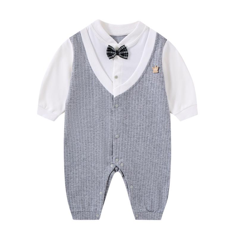 

Детский ромпер «Джентльмен»: Весенне-осенний наряд для новорожденного, Полнолуние, Костюм для ползания из двух частей для годовалого ребенка 66 cm