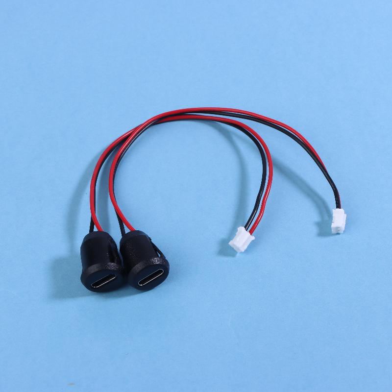 

2/5/10Pcs Usb-C Connector Type-C Female Chassis 2 Pin Type-C Female Socket Connector Waterproof Jack Female Charging Port 3A 2Pcs