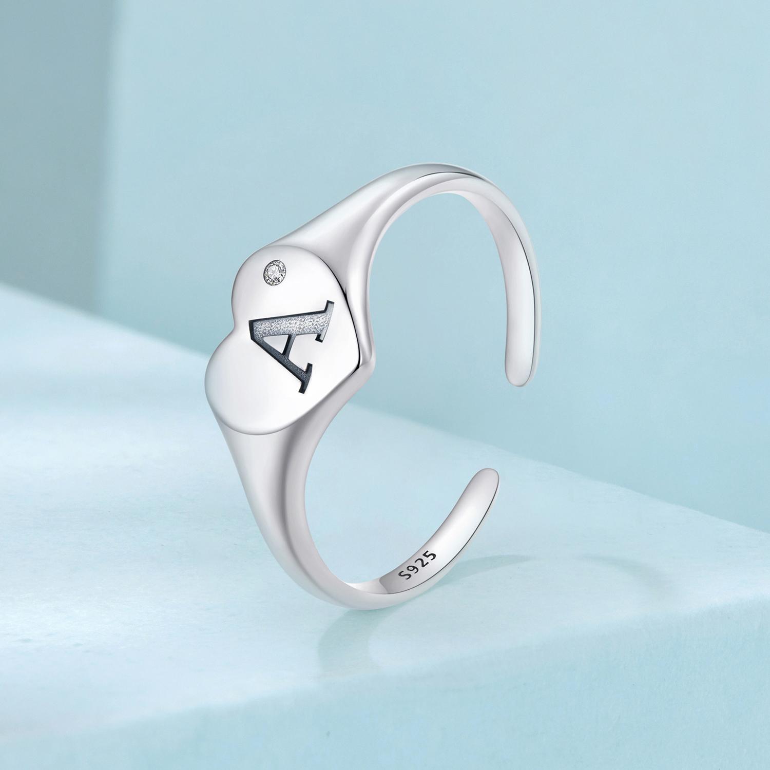 

Кольцо с буквой A Open S925 Sterling Silver Женские ювелирные изделия Оптовая продажа Модные регулируемые кольца серебряный