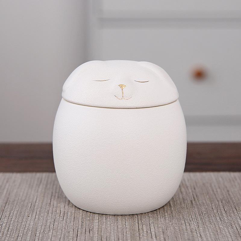 

Ceramic Pet Memorial Urn: Moisture-Proof Hair Storage for Dogs & Cats