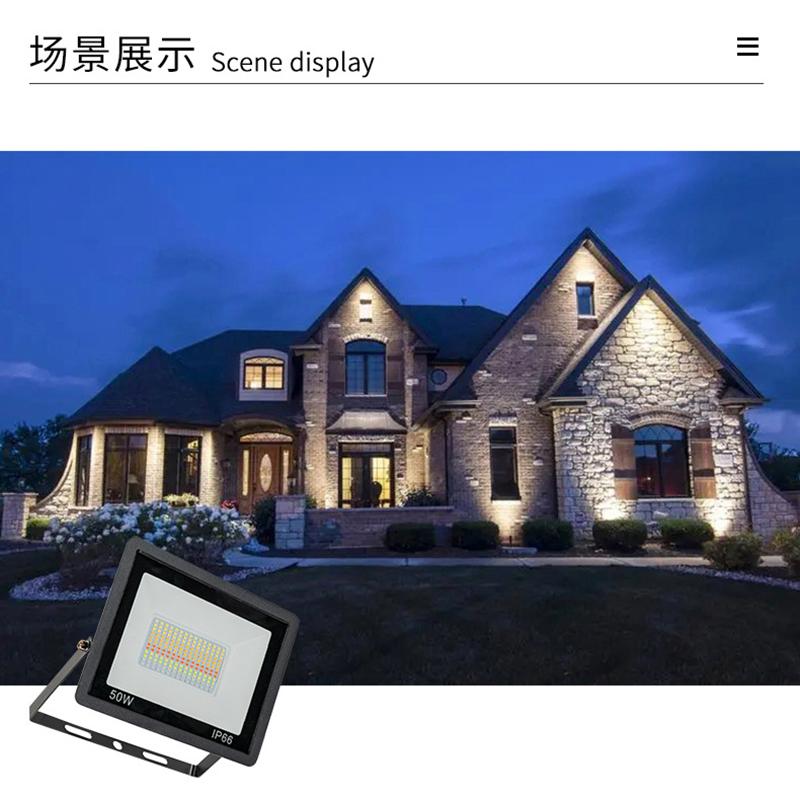 Smart Floodlights LED Reflector Outdoor Lighting 220V 30/50/100W RGB Dimmable Warm Cold White Light for Alexa Google Home Hot