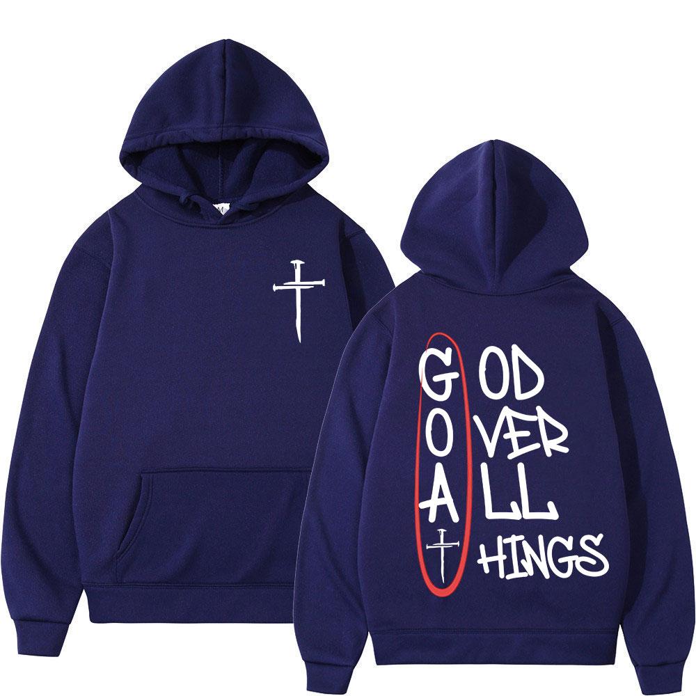 Christlicher Jesus Gott Über Alle Dinge Bibelvers Hoodies Männer Frauen Kleidung Mode Harajuku Sweatshirts Fleece Lässige Pullover