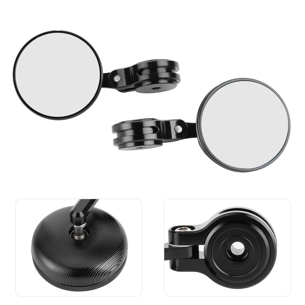 CNC Aluminum Handlebar Rearview Mirrors Anti Glare Blue Glass for Motorcycle Modification