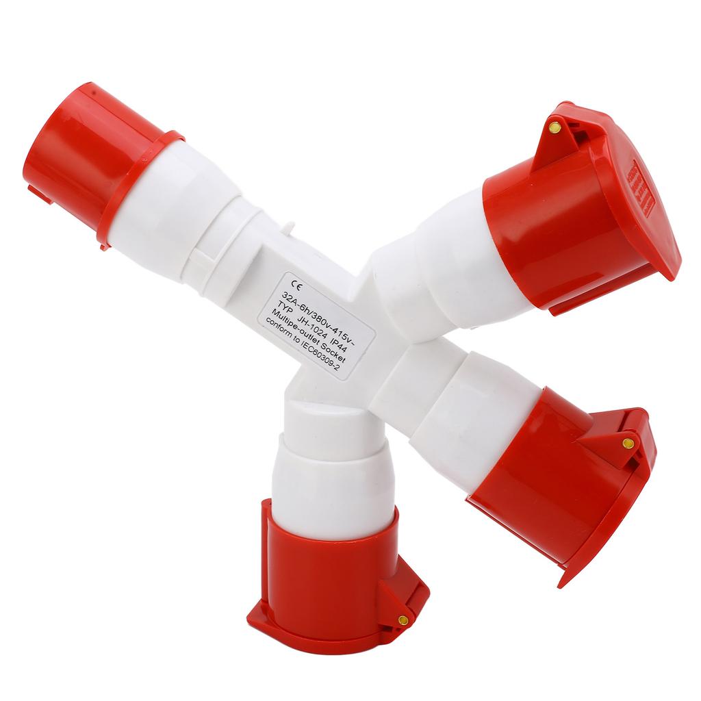 Industrial Plug IP44 Waterproof 1 in 3 Out 4 Pin Multi Sockets Explosion Proof Power Electrical