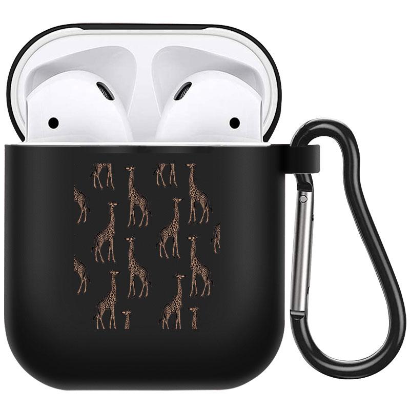 קריקטורה חמוד חיות מחמד כלב חתול בעל חיים ינשוף צמח פרחי אפל עבור אפל AirPods 2 3 כיסויי אוזניות חסינות זעזועים שחורות AirPods Pro Funds Cover