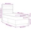 Box Spring Bed with Mattress and Headboard Blue 100 x 200 cm Fabric