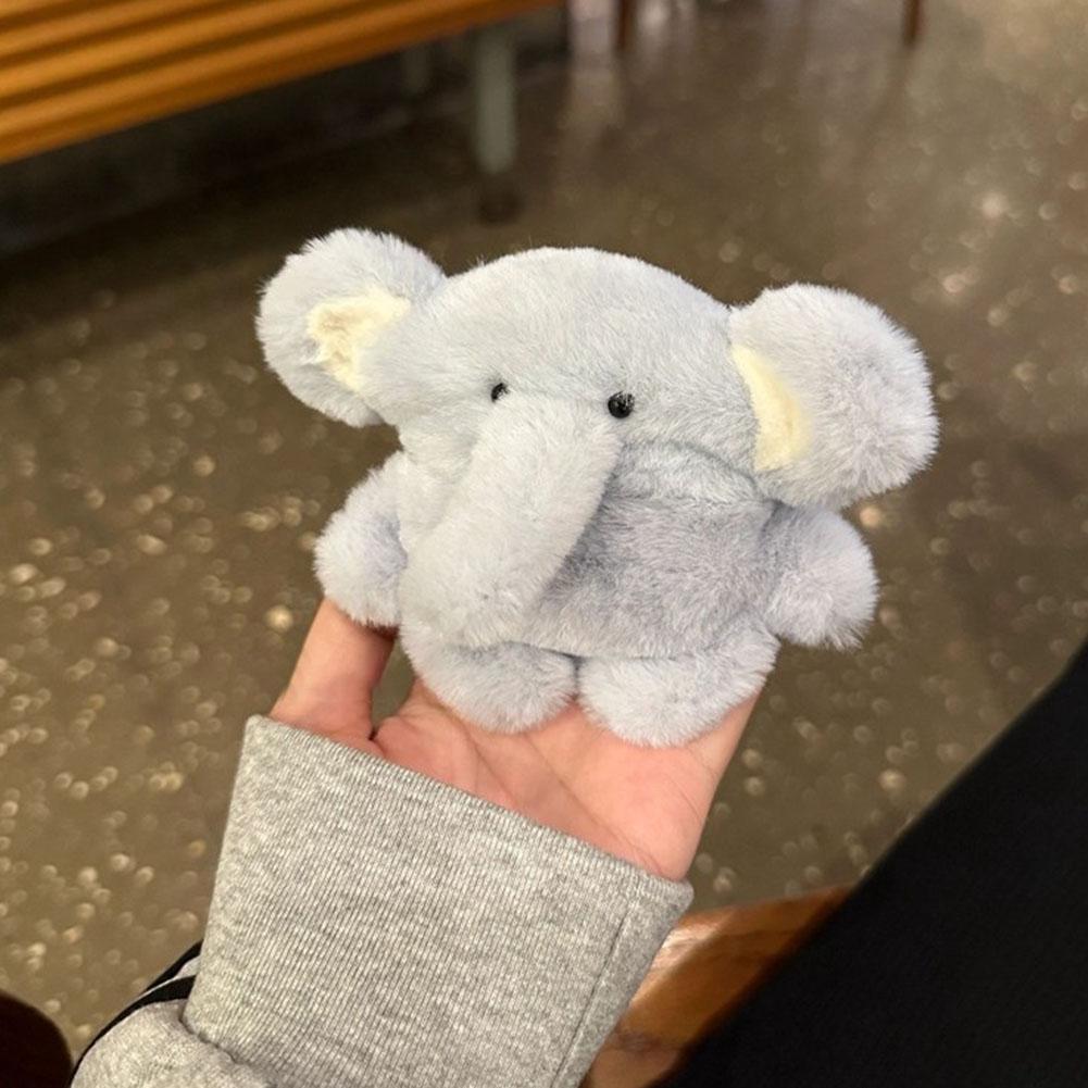 Liebevolles Blaues Fell-Elefanten-Plüsch-Kopfhörer-Schutzhülle für AirPods4/Pro2 Süßes Mädchen Kinder Bluetooth-Kopfhörer Fallschutz