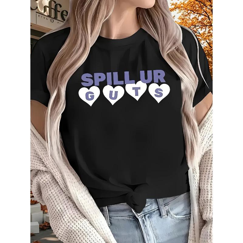 

European sizes Women s Short Sleeve Crew Neck T-Shirt - Summer & Spring Casual Blouse with Short Sleeves & Crew Neck - Machine Washable Everyday 4XL чорний