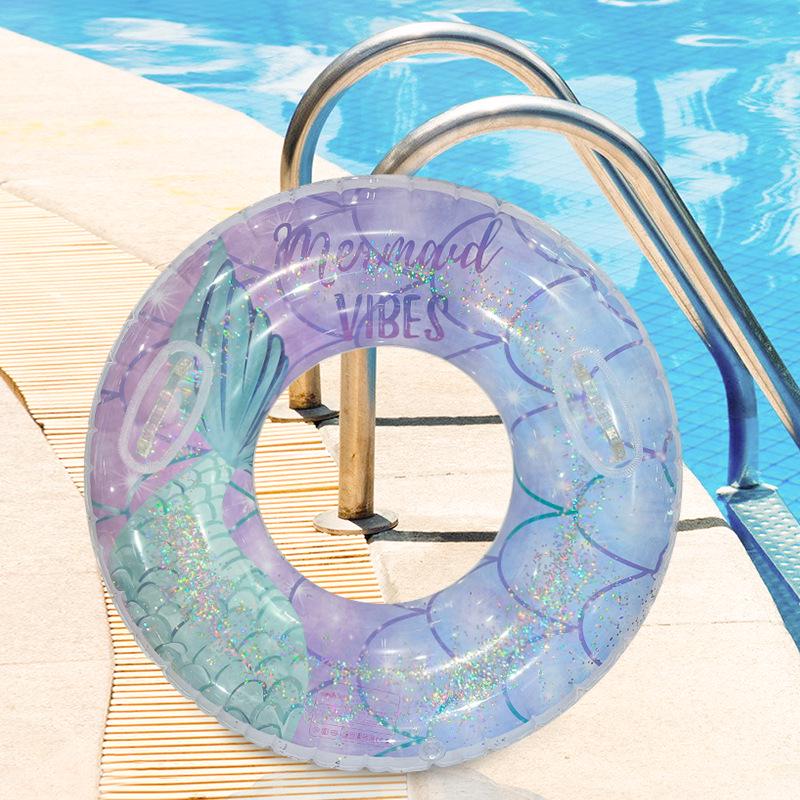 In Stock: Starry Sky Sequin Swimming Ring - Thickened Adult PVC Underarm Float