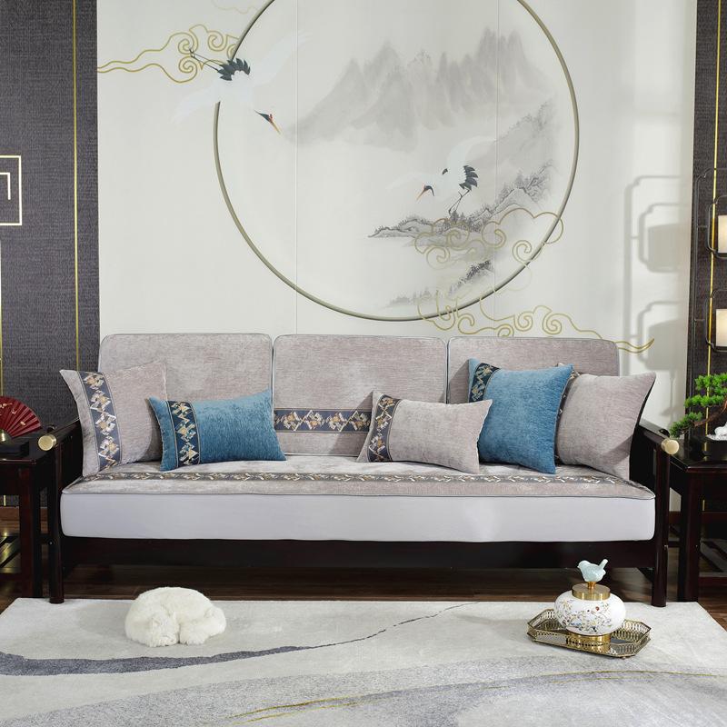 

Чехол для дивана в китайском стиле Универсальный нескользящий чехол Четыре сезона Универсальный диван-табурет Подушка для дивана из цельного дерева Полностью покрытая подушка Подушка 60*60cm