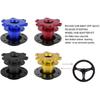 BestTeam Universal Steering Wheel Snap Off Quick Release Hub Adapter Boss Kit With 6-Hole Steering Wheel Hub (Red)