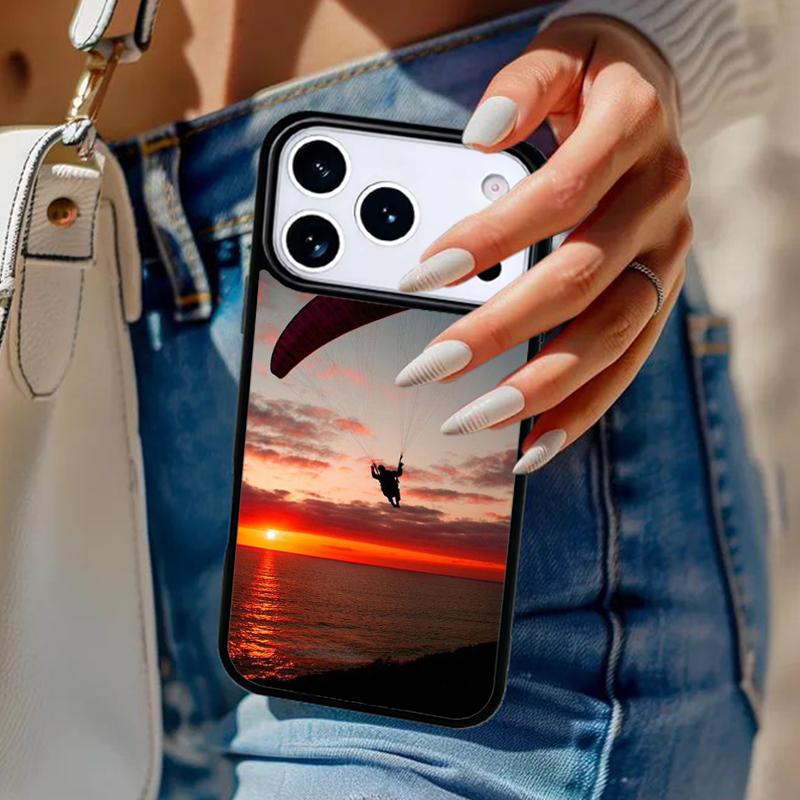 Paragliding Paraglider Phone Case For iPhone 17 Air 14 15 13 12 Max Cover For Apple 16e 11 Pro Max Plus Coque