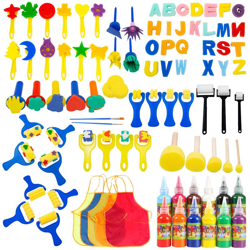 Children's Round Sponge Brushes for Art & Painting - Mushroom Head Tools for DIY Graffiti and Kindergarten Use