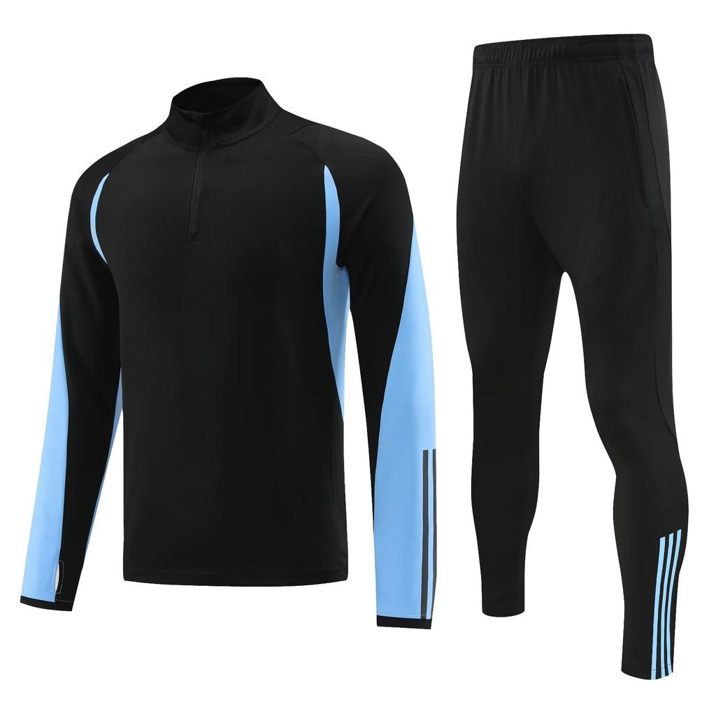 Light Version Football Jersey Training Jersey Long-Sleeved Half-Pull Autumn And Winter Jersey Club Game Adult Suit To Undertake
