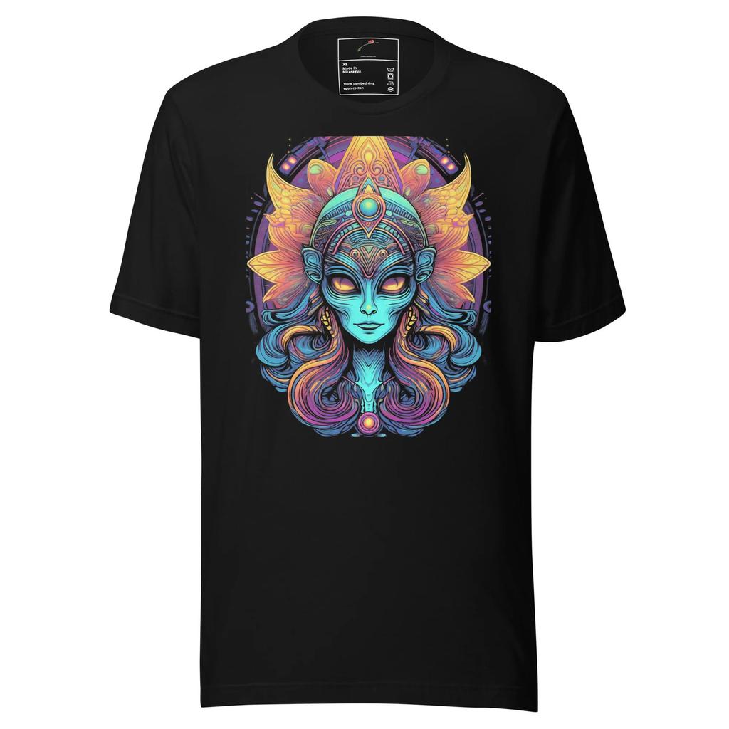 Colorful Alien Art Apparel T-Shirt