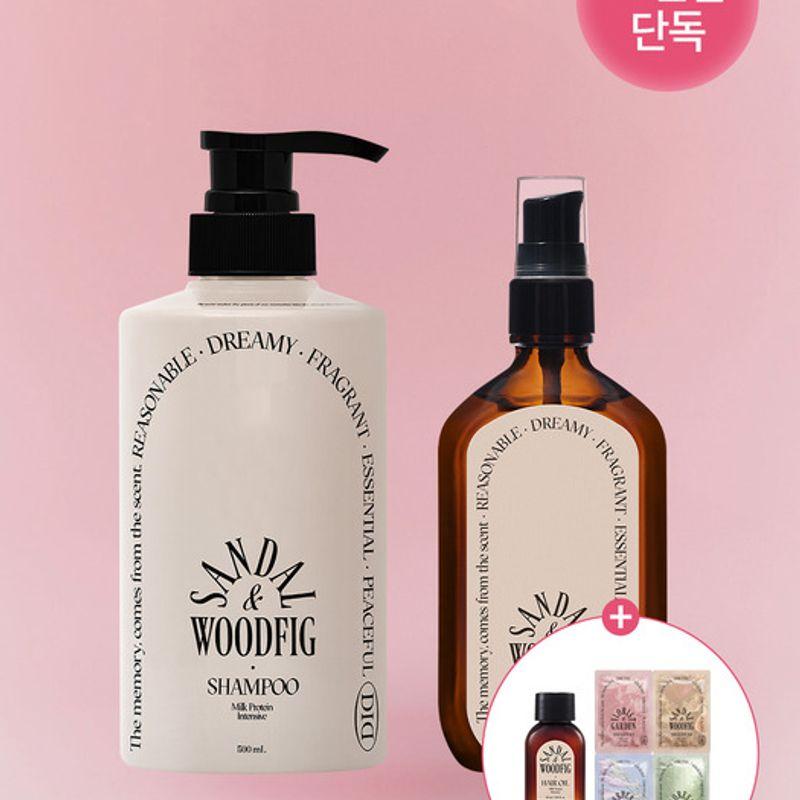 Odid Milk Protein Intensive Shampoo 500ml + Milk Protein Intensive Hair Oil 100ml (Free: Hair Oil 30ml + Shampoo 4-pack)