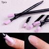 5pcs Nail Art Pen Double-end Dead Skin Remover Washable Cuticle Pusher Manicure Trimmer Nail Art Tool